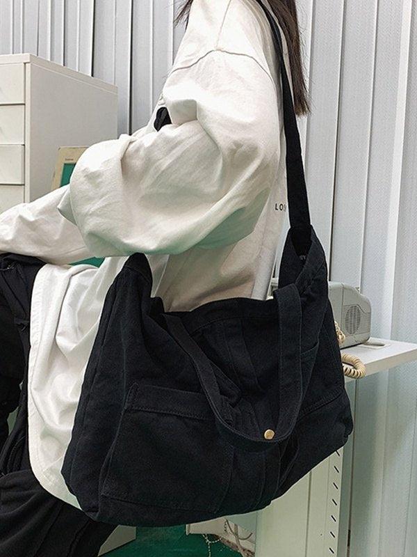 Large Vintage Wash Shoulder Bag