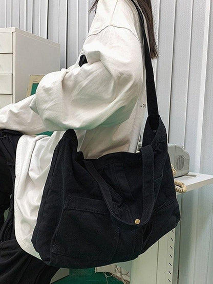 Large Vintage Wash Shoulder Bag