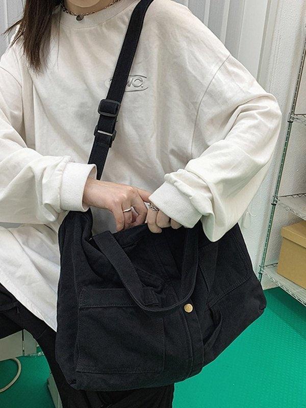 Large Vintage Wash Shoulder Bag