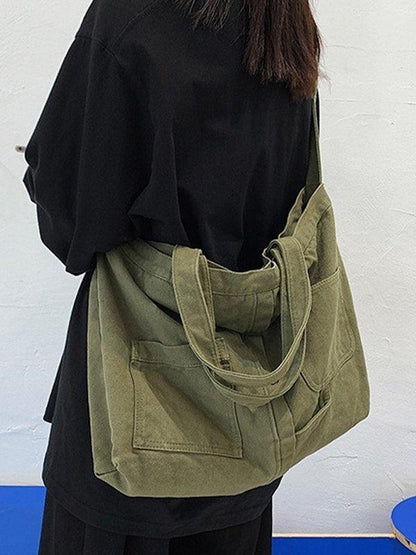 Large Vintage Wash Shoulder Bag