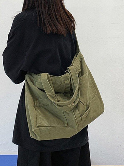 Large Vintage Wash Shoulder Bag