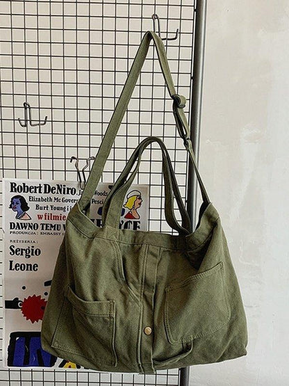 Large Vintage Wash Shoulder Bag