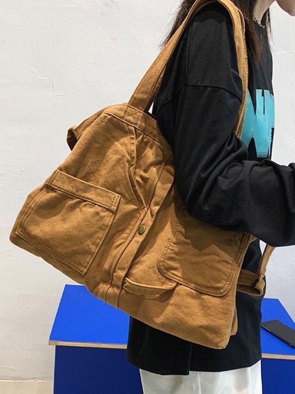 Large Vintage Wash Shoulder Bag