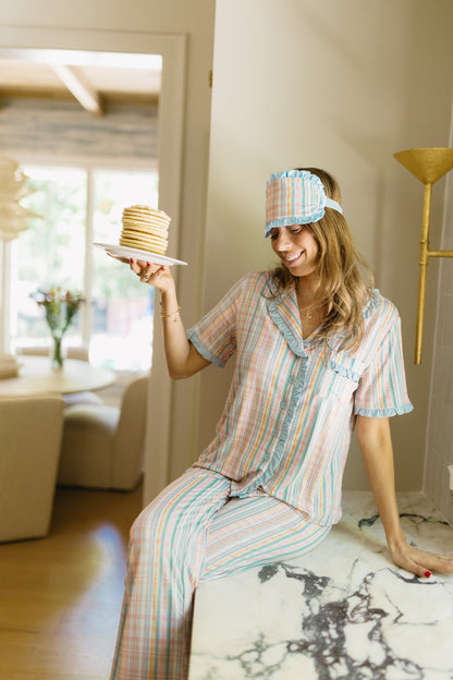 Summer Plaid Eye Mask