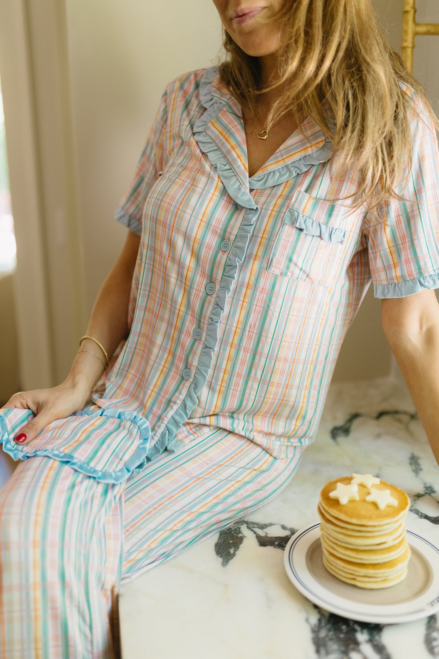 Summer Plaid Eye Mask