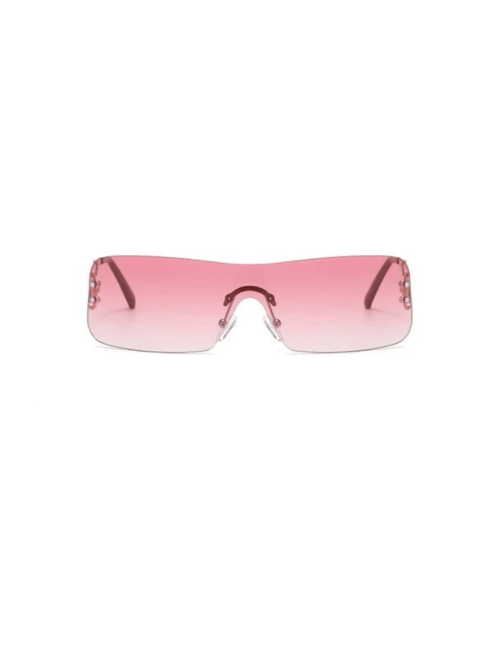 Rimless Vintage Flame Frame Sunglasses
