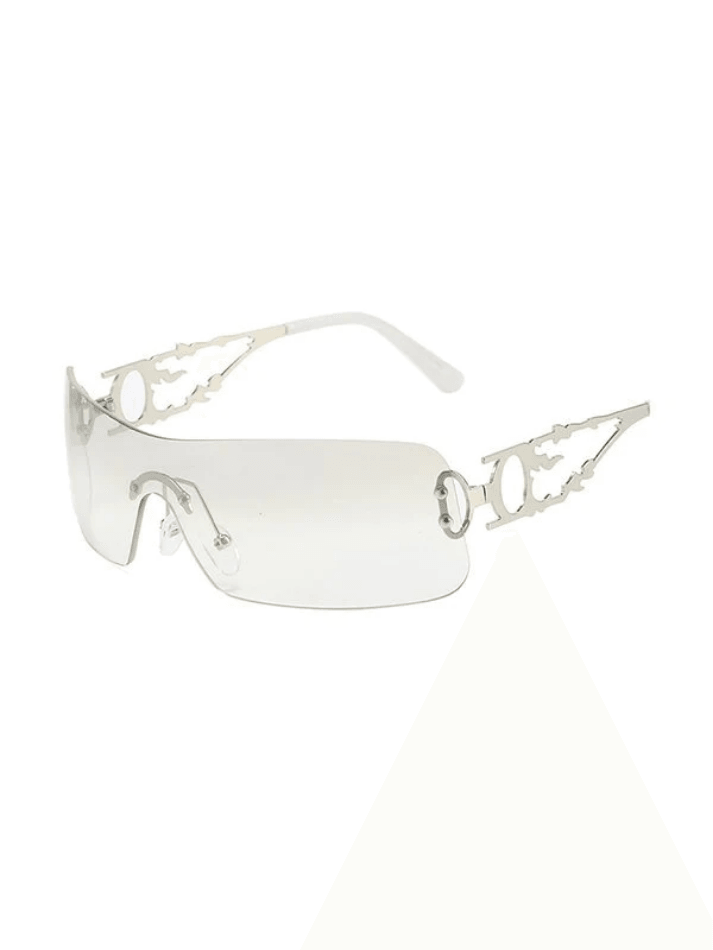 Rimless Vintage Flame Frame Sunglasses