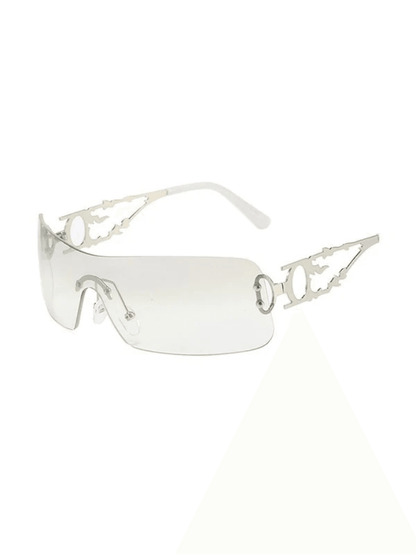 Rimless Vintage Flame Frame Sunglasses