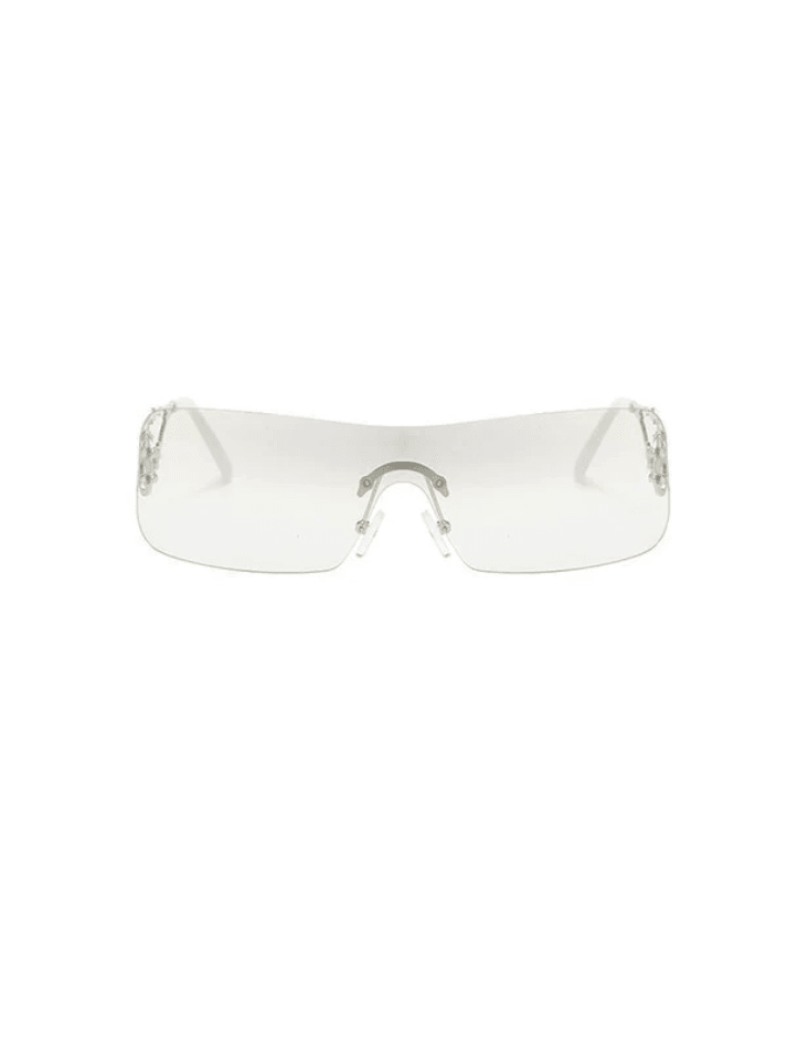 Rimless Vintage Flame Frame Sunglasses