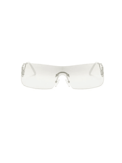 Rimless Vintage Flame Frame Sunglasses
