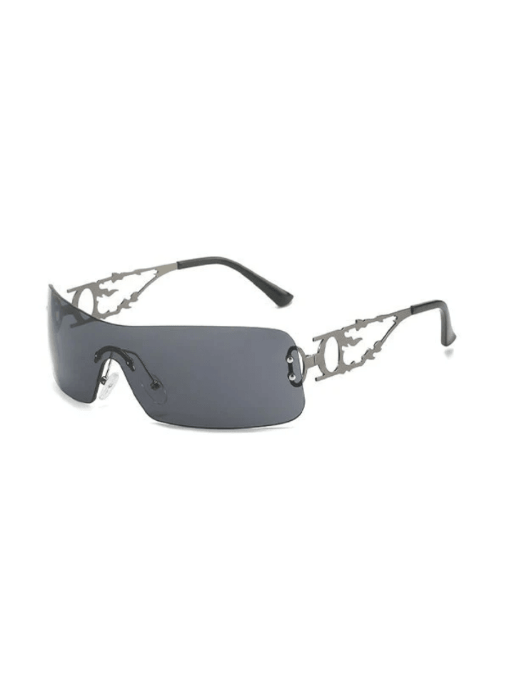 Rimless Vintage Flame Frame Sunglasses
