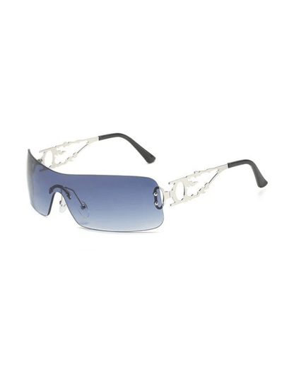 Rimless Vintage Flame Frame Sunglasses