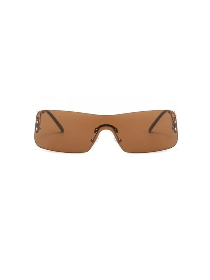 Rimless Vintage Flame Frame Sunglasses