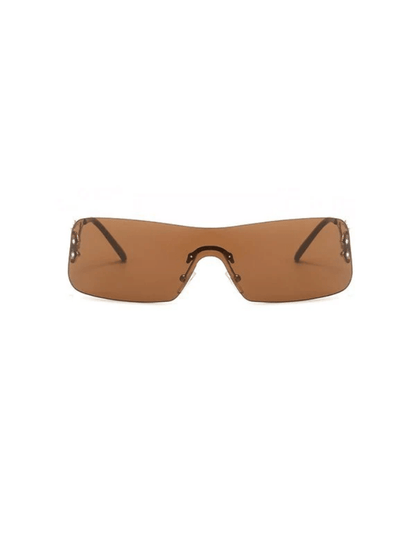 Rimless Vintage Flame Frame Sunglasses