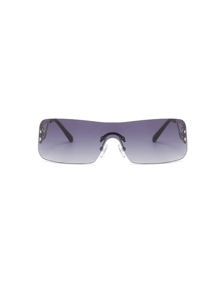 Rimless Vintage Flame Frame Sunglasses
