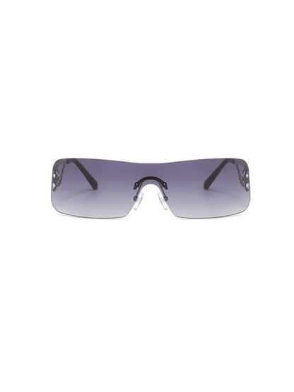 Rimless Vintage Flame Frame Sunglasses