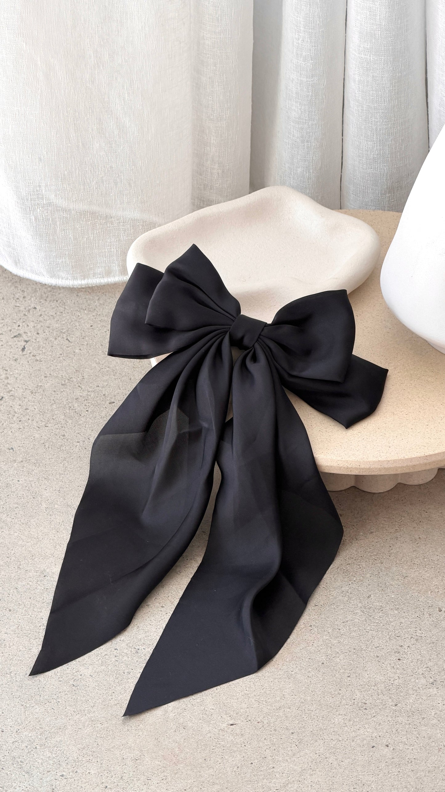 Cara Hair Bow - Black