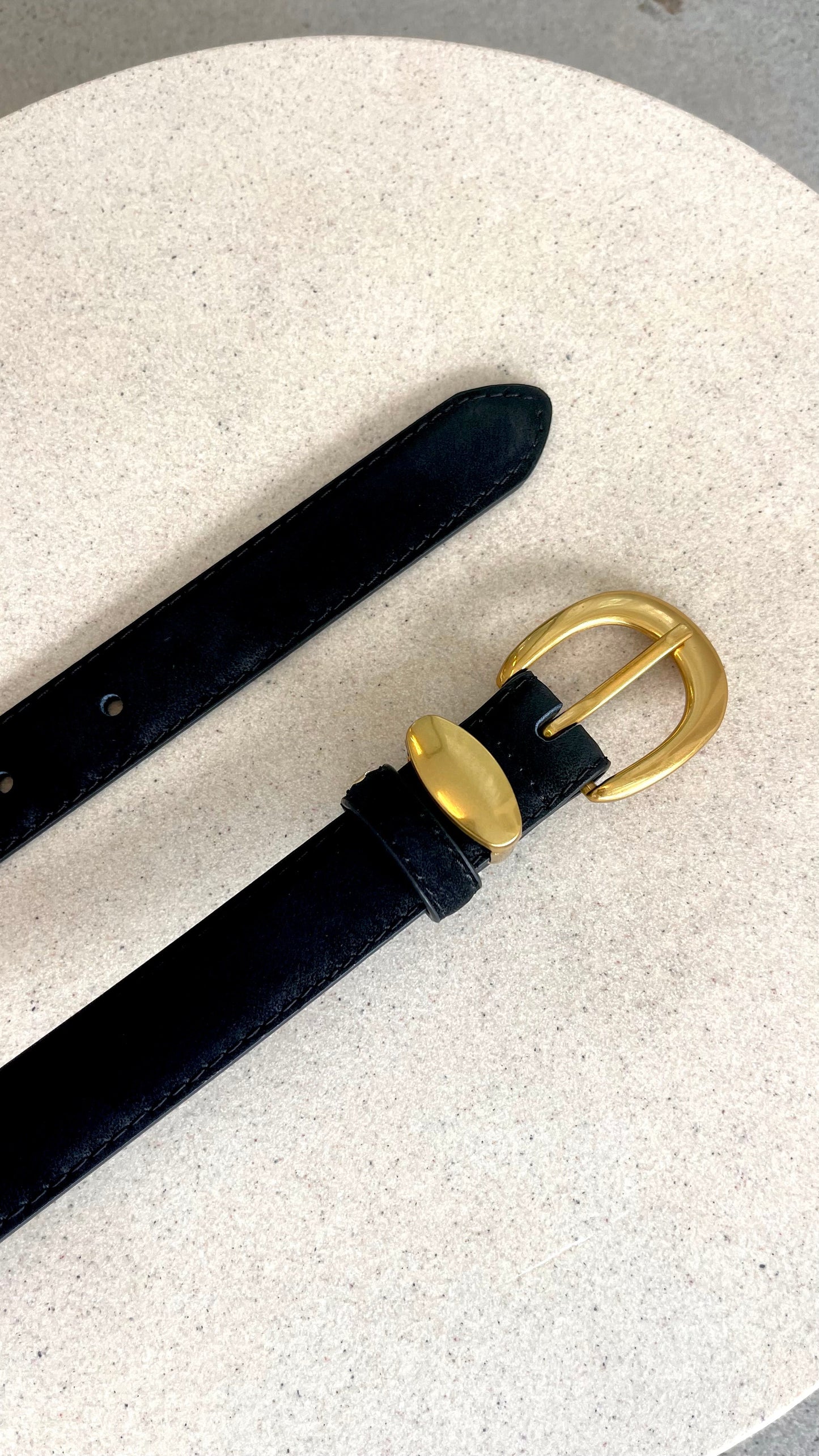 Maya Leather Belt - Black