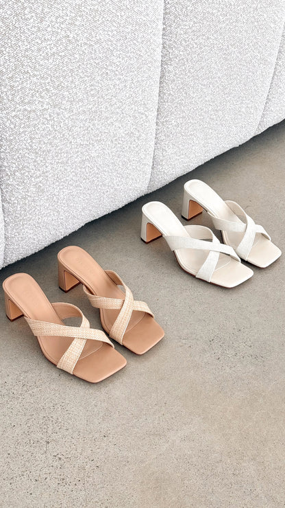 Camila Heel - Ivory Linen