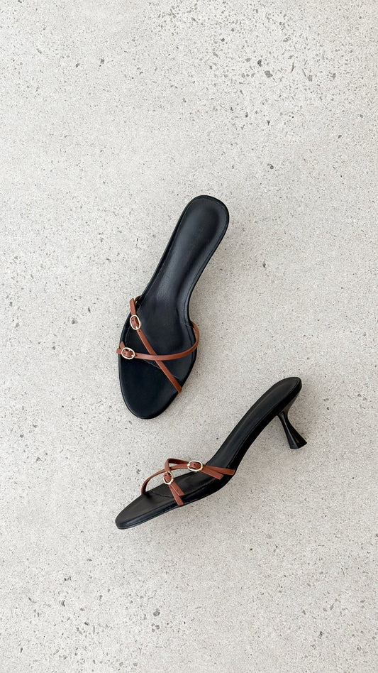 Wyler Heel - Black / Tan