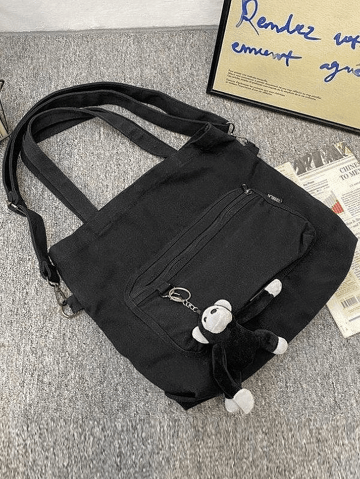 Vintage Cartoon Pendant Shoulder Bag