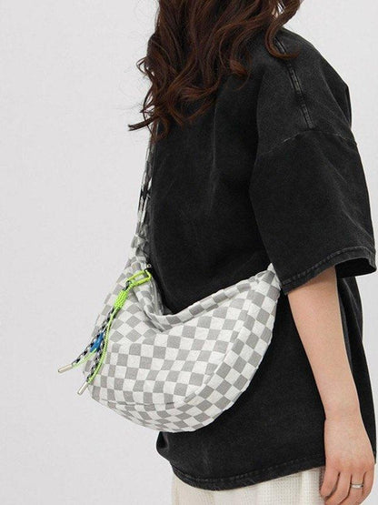 Plaid shoulder bag