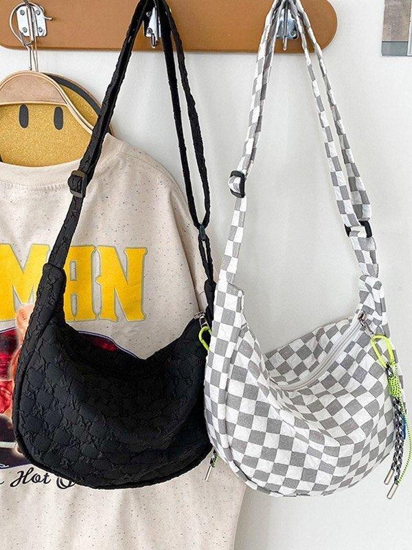 Plaid shoulder bag