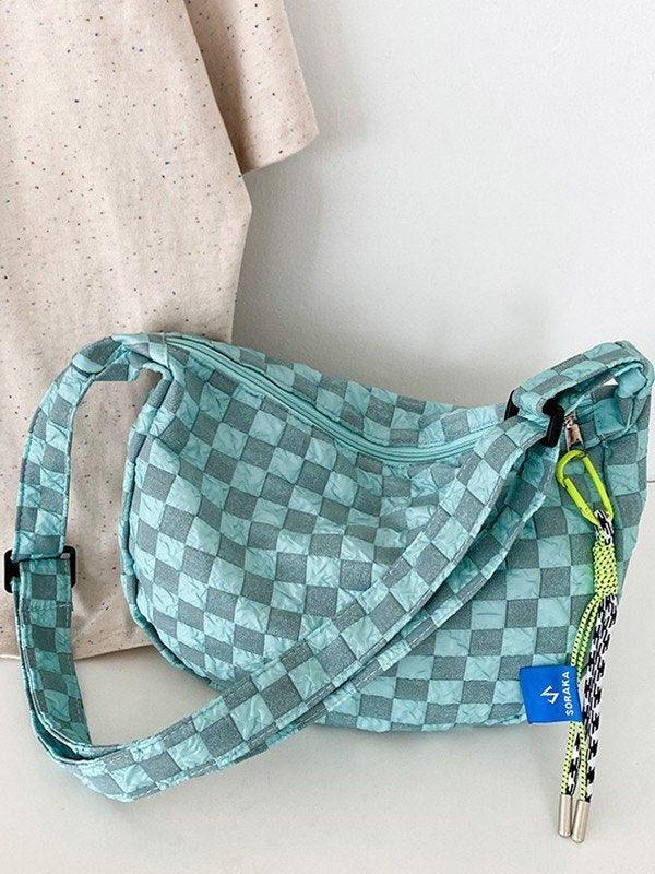 Plaid shoulder bag
