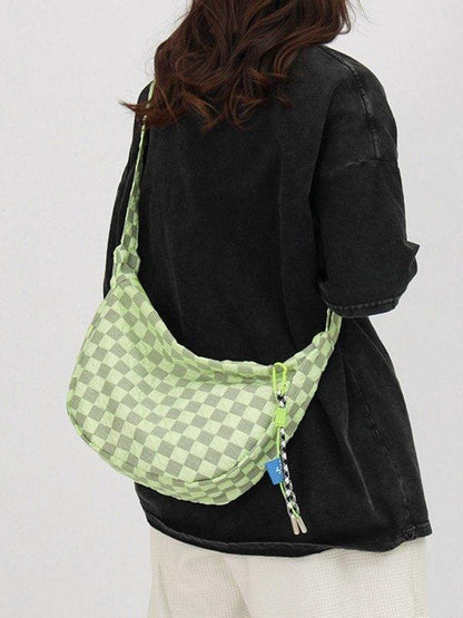 Plaid shoulder bag