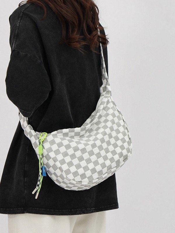 Plaid shoulder bag