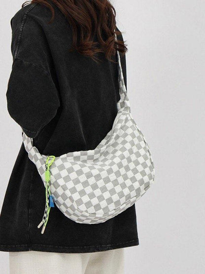 Plaid shoulder bag