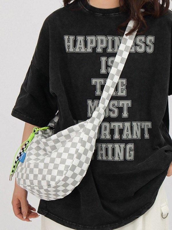 Plaid shoulder bag