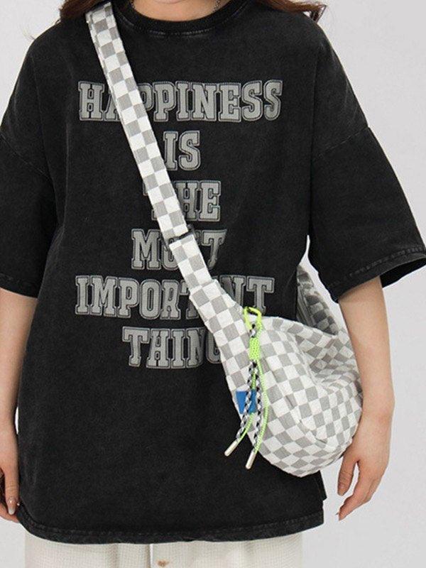 Plaid shoulder bag