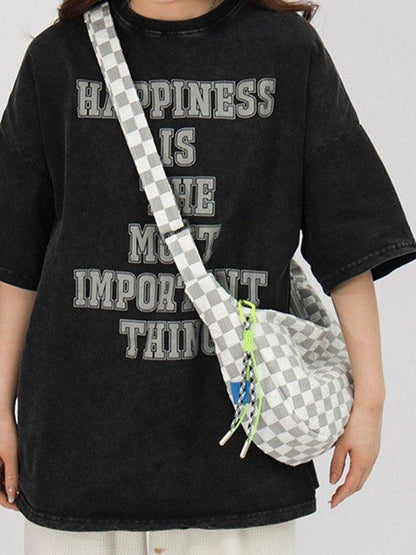 Plaid shoulder bag