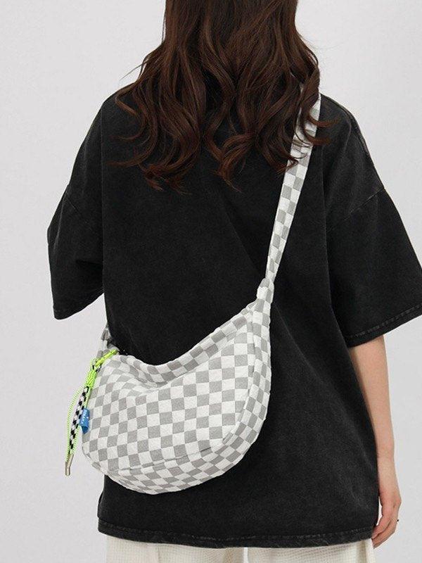 Plaid shoulder bag