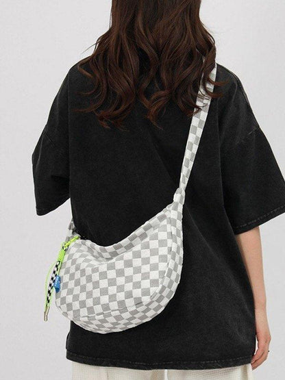 Plaid shoulder bag