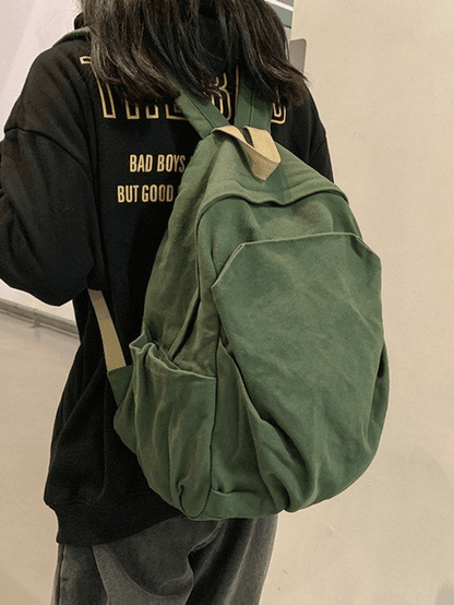 Vintage Wash College School Backpack