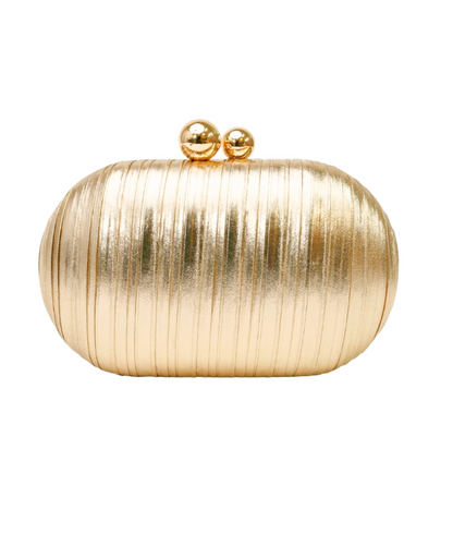 Kiss Lock Metallic Oval Clutches