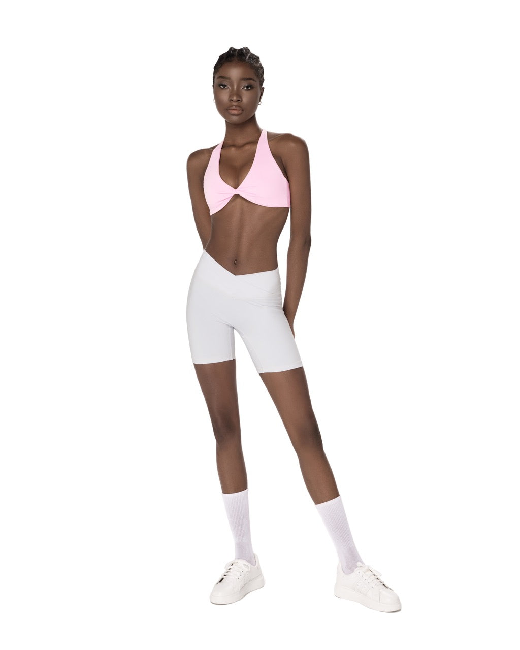 Mia Cross Sport Bra - Pink