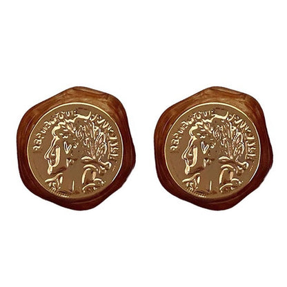 Vintage Aesthetic Coin Earrings