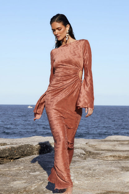 Nookie Mirage LS Gown - Mocha
