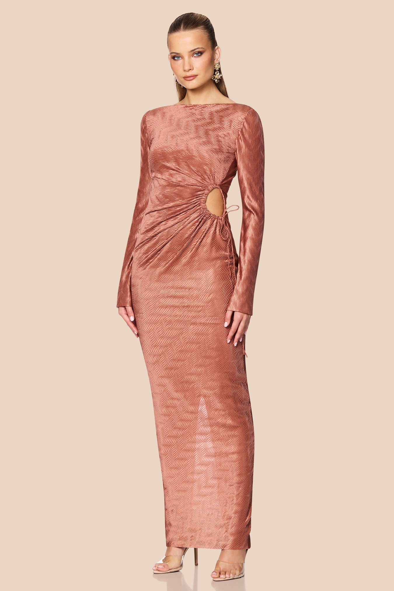Nookie Mirage LS Gown - Mocha