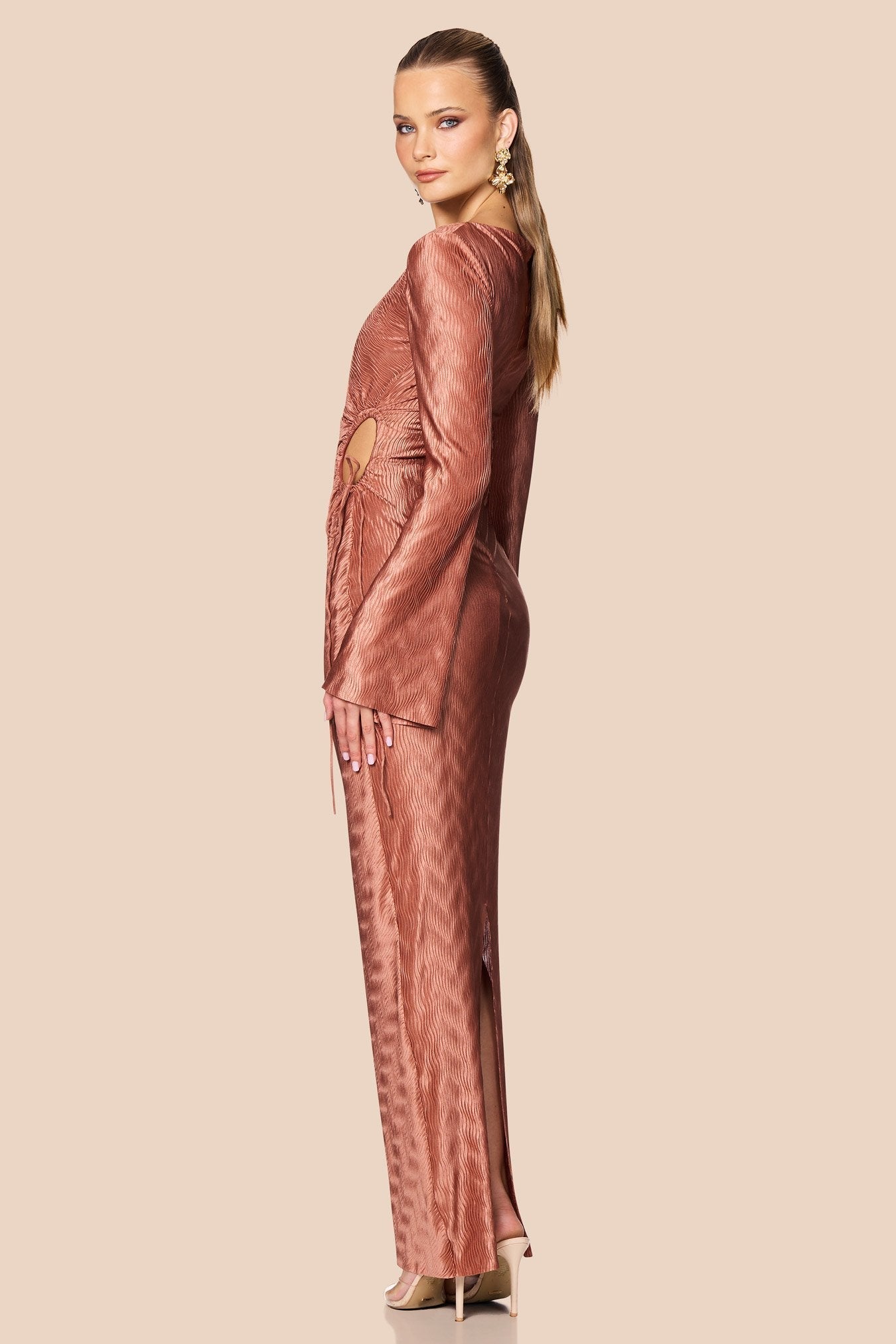 Nookie Mirage LS Gown - Mocha