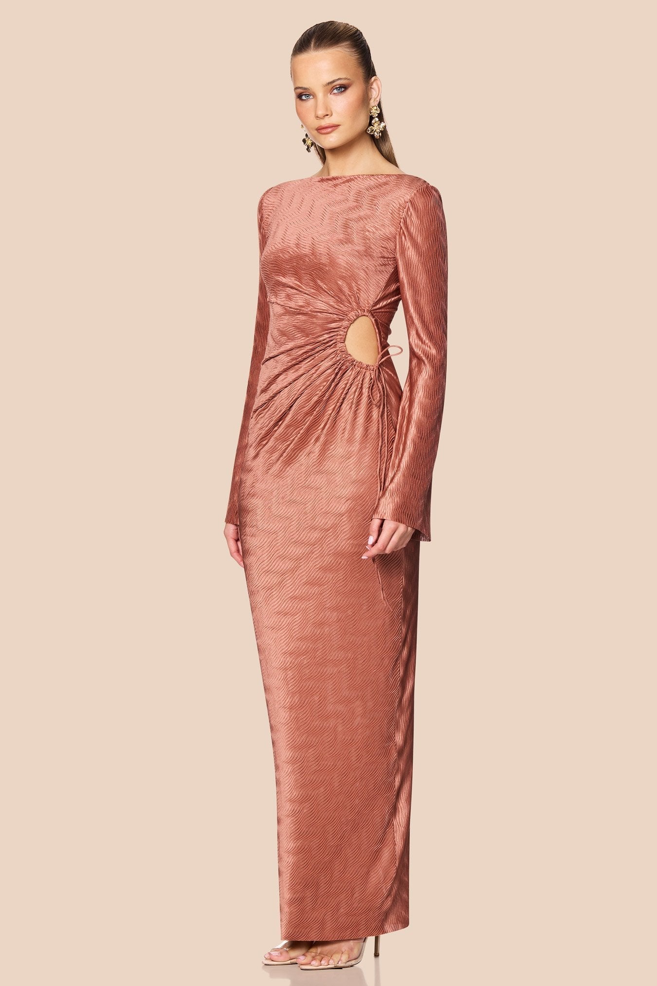 Nookie Mirage LS Gown - Mocha