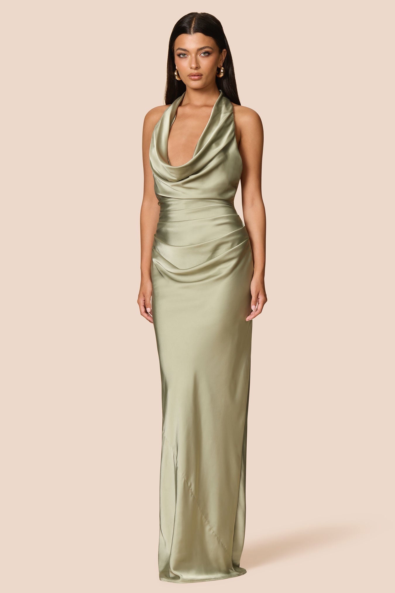 Nookie Penelope Drape Gown -  Thyme